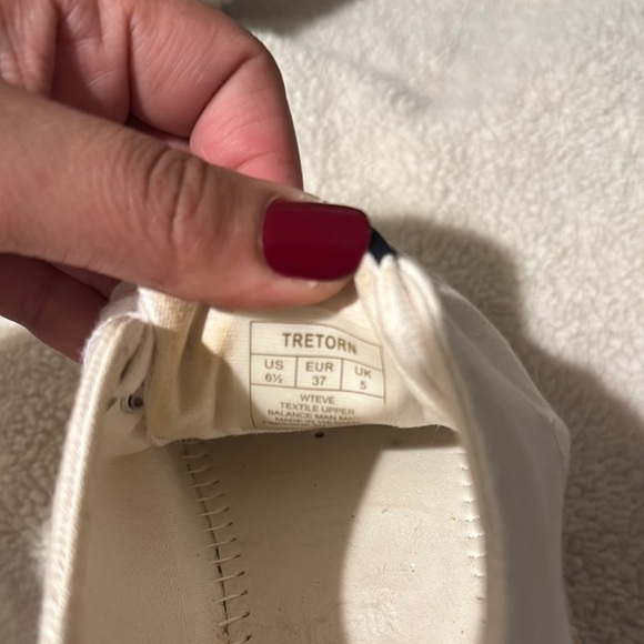 Tretorn White and Tan Espadrille Sneakers with Platform Sole - Picture 7 of 8